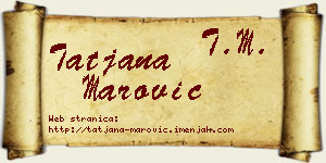 Tatjana Marović vizit kartica